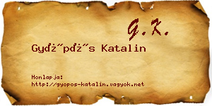 Gyöpös Katalin névjegykártya